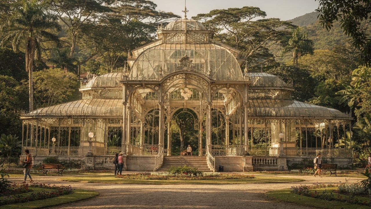 Com sua estrutura de ferro e vidro vinda da França em 1884, o palácio de Petrópolis tornou-se o maior ícone da elegância imperial na região serrana