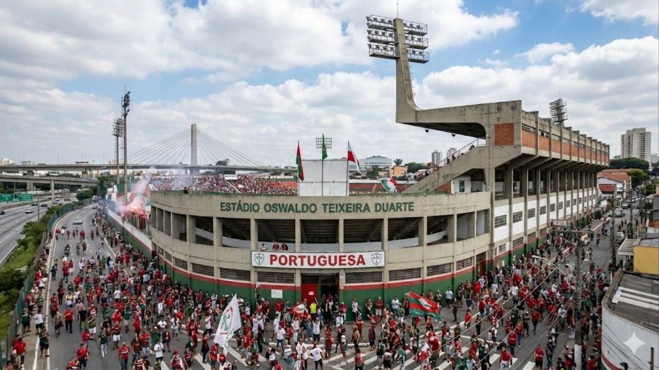 Com capacidade para 21 mil pessoas e inaugurado em 1972, o estádio do Canindé virou a casa da Portuguesa e um marco do futebol paulista