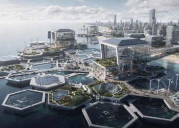 Com custo de US$ 200 milhões e entrega em 2026, a primeira cidade flutuante na Coreia do Sul virou a maior aposta para vencer o nível do mar