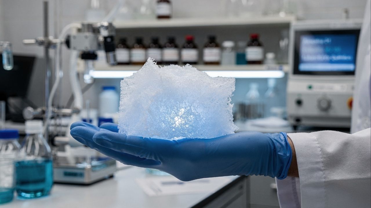 Com 99,8% de ar e resistência ao calor, o aerogel virou o material da ciência que promete isolamento térmico para casas e roupas espaciais da NASA