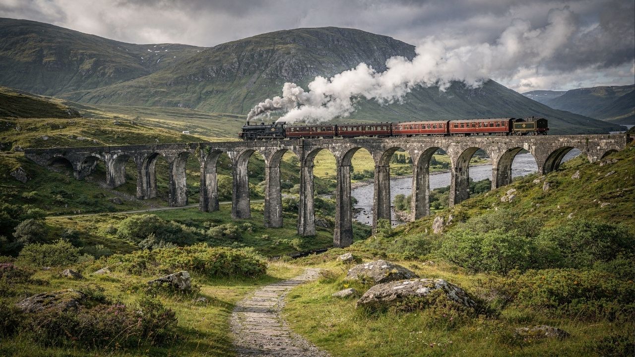Com 21 arcos de concreto e 380 metros de extensão, o viaduto de 1901 na Escócia tornou-se o maior ícone ferroviário mundial e cenário cinematográfico