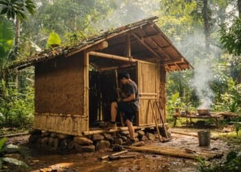 Sozinha na selva: a jovem que construiu a própria casa em 10 meses usando apenas as mãos e materiais naturais
