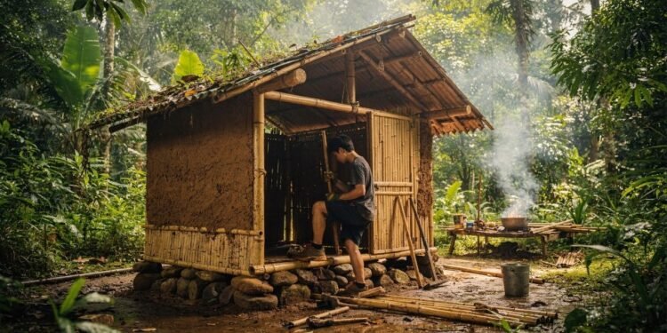 Sozinha na selva: a jovem que construiu a própria casa em 10 meses usando apenas as mãos e materiais naturais