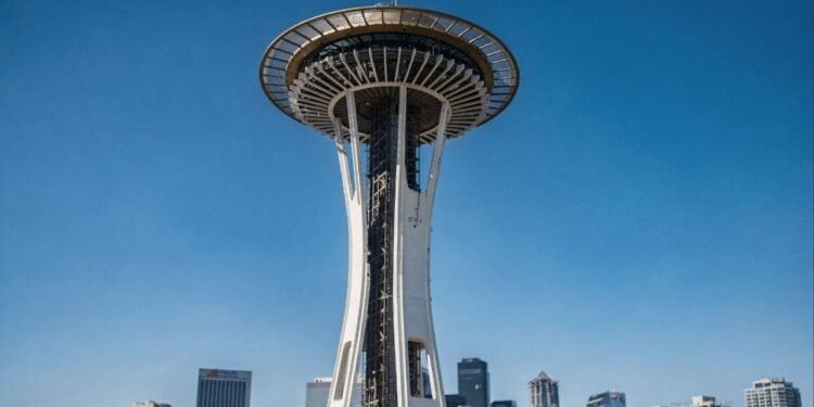 Com 184 metros de altura e um observatório giratório, a torre de 1962 tornou-se o maior ícone futurista de Seattle e um marco mundial do design