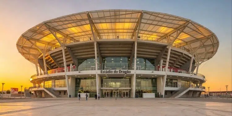 Com capacidade para 50 mil torcedores e uma cobertura transparente, o estádio do Dragão, de 2003, virou o maior símbolo moderno do FC Porto