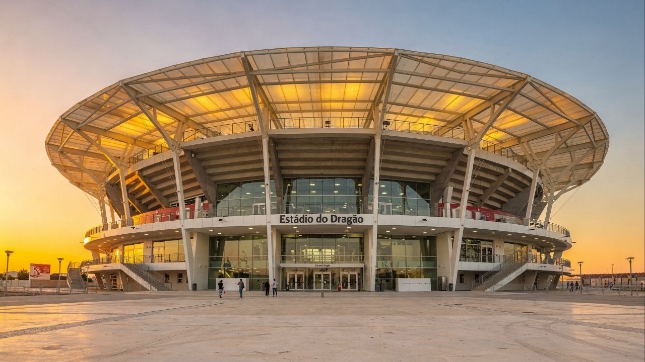 Com capacidade para 50 mil torcedores e uma cobertura transparente, o estádio do Dragão, de 2003, virou o maior símbolo moderno do FC Porto