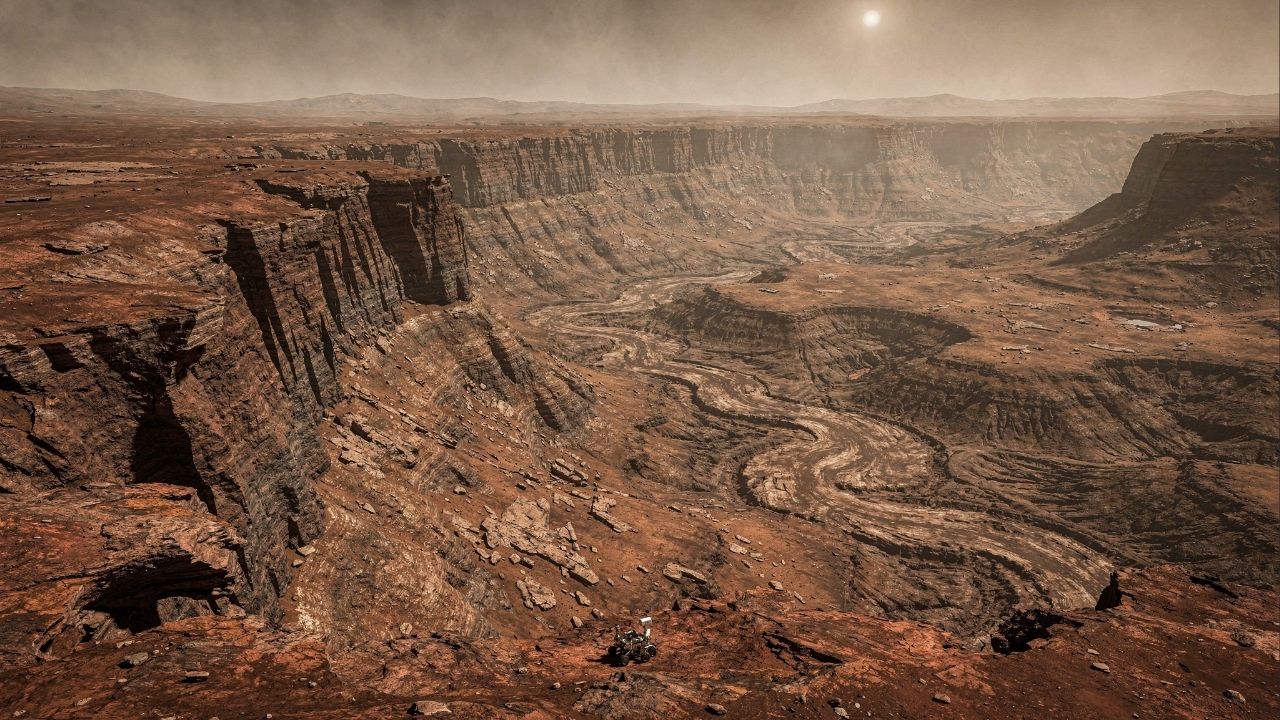 Com queda de 4.000 metros, cachoeira gigante registrada pela NASA é a maior de todo o sistema solar