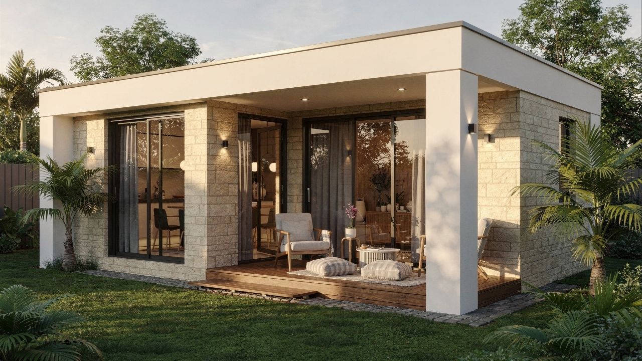 Este projeto de 100 metros quadrados com 2 quartos e varanda integrada prova que você não precisa de uma mansão para viver bem