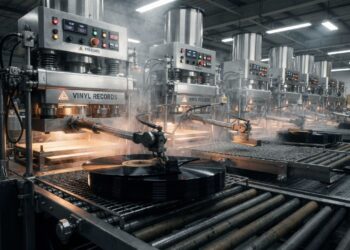 Com uma produção de 70 milhões de discos por ano, conheça a maior fábrica de vinil do mundo que utiliza prensas térmicas de alta pressão