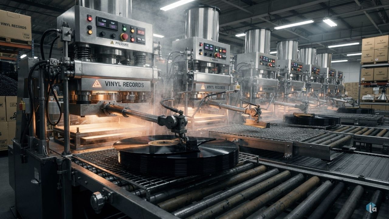 Com uma produção de 70 milhões de discos por ano, conheça a maior fábrica de vinil do mundo que utiliza prensas térmicas de alta pressão