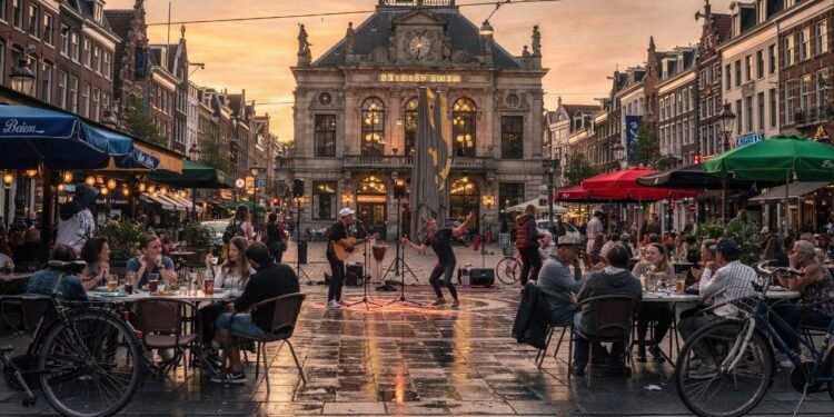 Praça em Amsterdã ganha fama pela cultura, pois o local de 1660 com seus teatros e cafés virou o ponto de encontro mais vibrante da Holanda