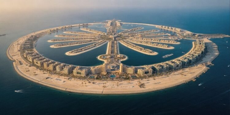 Com investimento de 12 bilhões de dólares, a maior ilha artificial do mundo foi construída com milhões de toneladas de areia e pedra e transformou o litoral de Dubai em um paraíso tecnológico