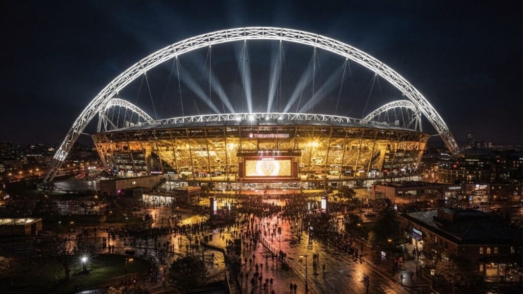 Com um arco de 134 metros e 90 mil assentos, o estádio de Wembley, inaugurado em 2007, tornou-se o templo do futebol e o maior palco de shows de Londres