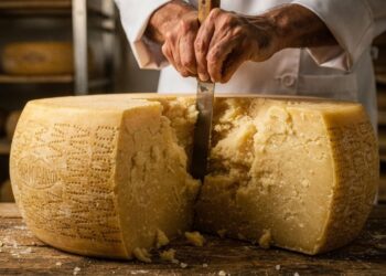Com 550 litros de leite para cada peça e dois anos de maturação, acompanhe o processo artesanal que fabrica o verdadeiro queijo parmesão na Itália