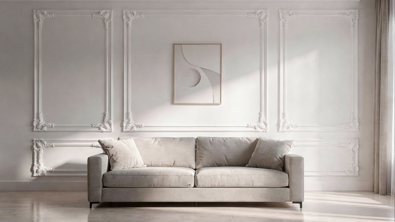 Parece gesso, mas é adesivo: esse novo papel de parede é a solução para quem não quer gastar com mão de obra especializada