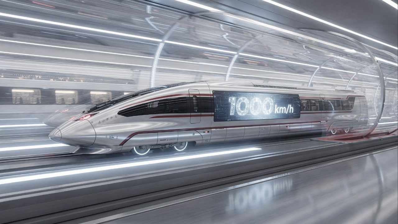 O novo trem de levitação magnética que atingiu 1.000 km/h em testes e promete ligar cidades em minutos, superando a velocidade de aviões comerciais com uma tecnologia que desafia a gravidade