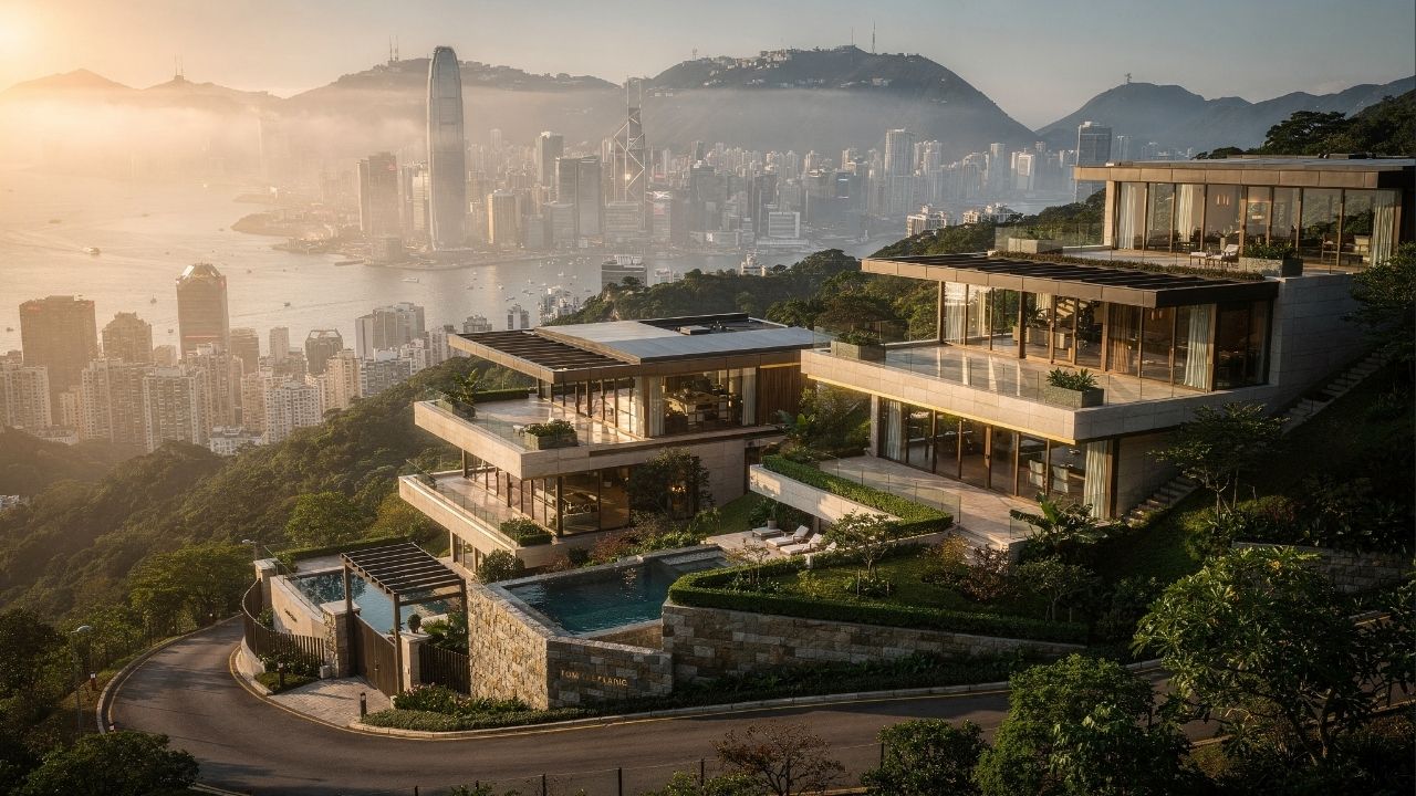 Pollock’s Path em Hong Kong ganha fama pelo luxo extremo, pois suas mansões no topo da montanha possuem o metro quadrado mais caro de todo o mundo