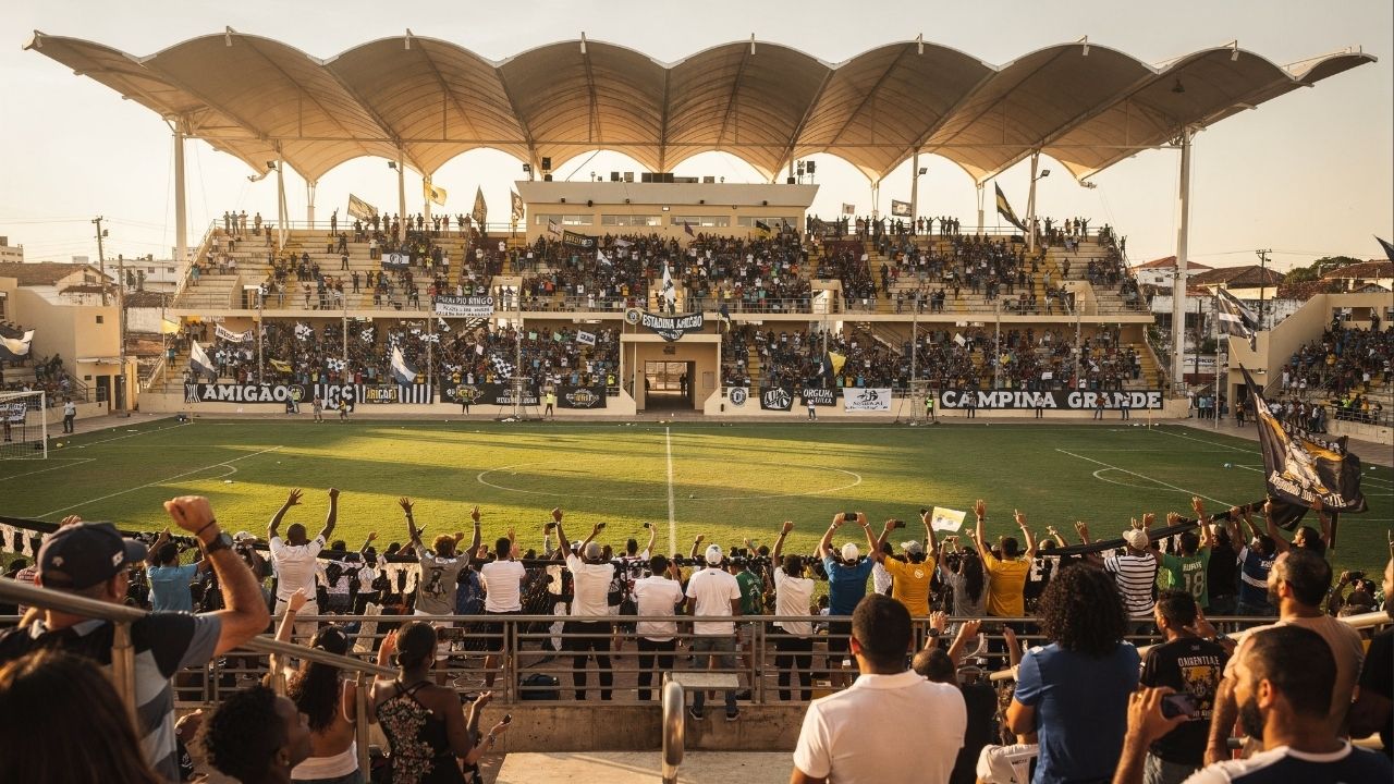 Com capacidade para 19 mil pessoas e inaugurado em 1975, o Estádio Amigão tornou-se o maior palco do futebol e da paixão no interior da Paraíba