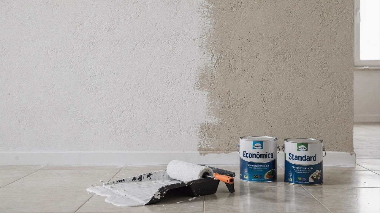 Tinta econômica ou Standard: qual opção cobre melhor as imperfeições na pintura de casa e custa menos no final?