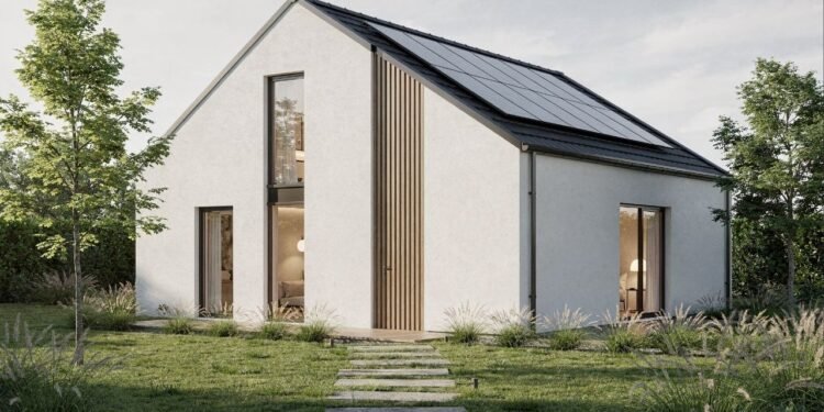 O truque das janelas altas que transformam esta casa compacta em um refúgio moderno e iluminado