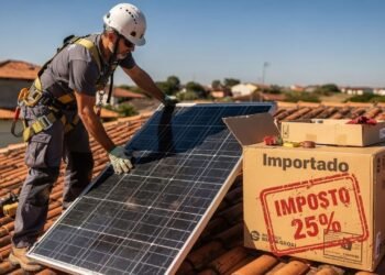 Imposto sobre painéis solares importados sobe para 25% e gera alerta no setor brasileiro