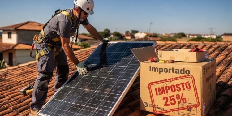 Imposto sobre painéis solares importados sobe para 25% e gera alerta no setor brasileiro