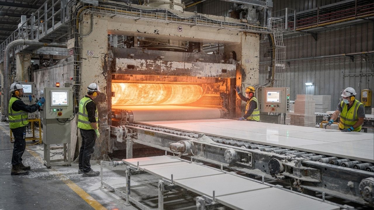 Com minerais prensados a 5 mil toneladas e assados a 1.200 graus, é assim que a indústria cria o porcelanato, o piso que resiste a altos impactos