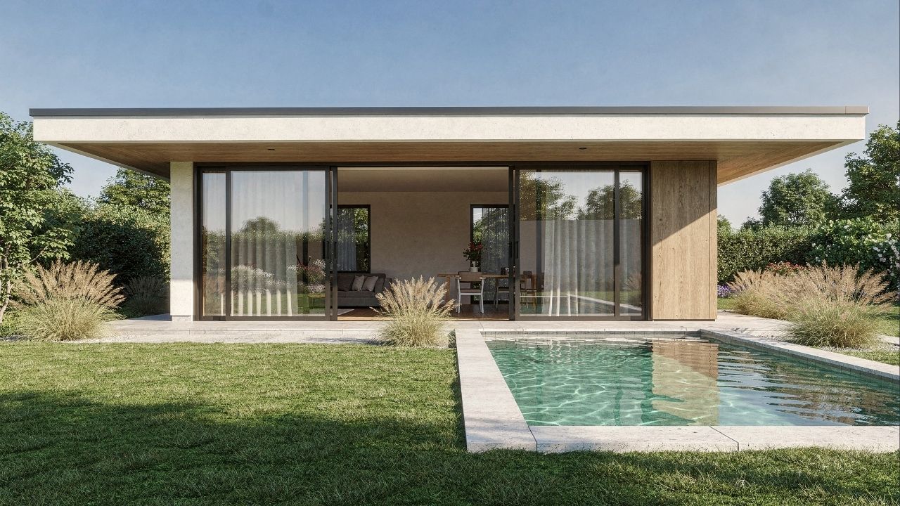 Esse projeto de casa minimalista une conforto e sofisticação em construção de 90 metros quadrados