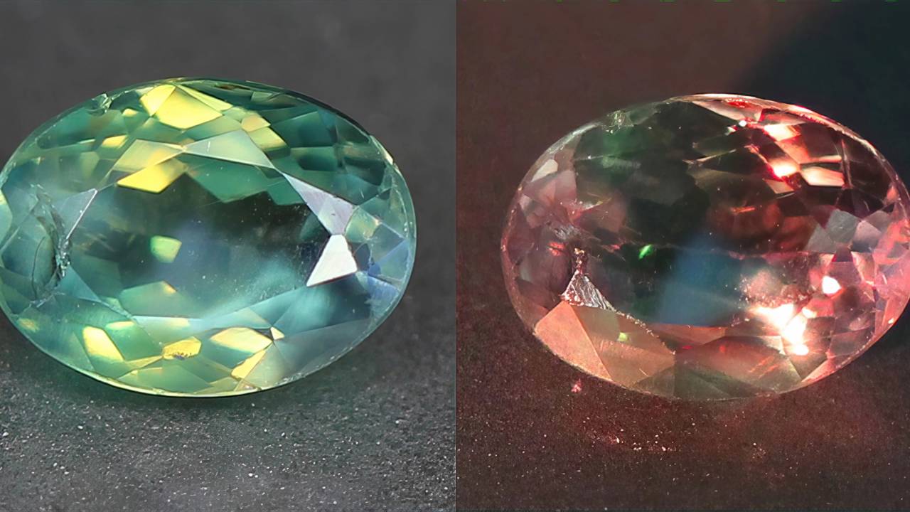 Esqueça o rubi, pois este mineral raro muda de cor com a luz e vale R$ 50 mil o quilate ao mudar de verde para vermelho em segundos