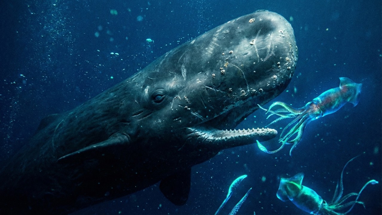 Para devorar 200 lulas gigantes todos os dias as cachalotes precisam mergulhar nas profundezas escuras