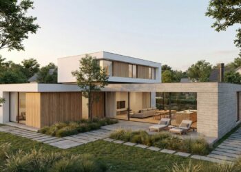 Casa de 140 metros quadrados aposta em luz natural, materiais rústicos e espaços conectados para unir conforto e funcionalidade