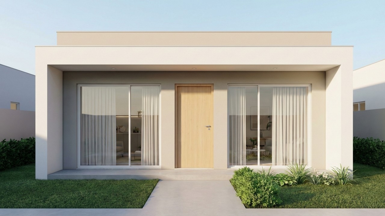 Casa pequena com 50 metros quadrados que usa espelhos, cortinas leves e móveis inteligentes para parecer muito maior