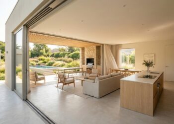 Casa de campo térrea une piscina, varanda ampla e integração total para morar o ano todo