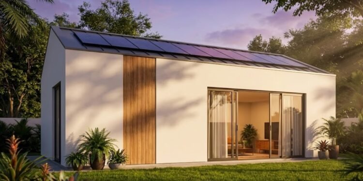 Esta residência é um exemplo de como o projeto de casa com janelas altas inteligentes, unido a escolhas sustentáveis e integração com o jardim, pode criar um espaço acolhedor e eficiente