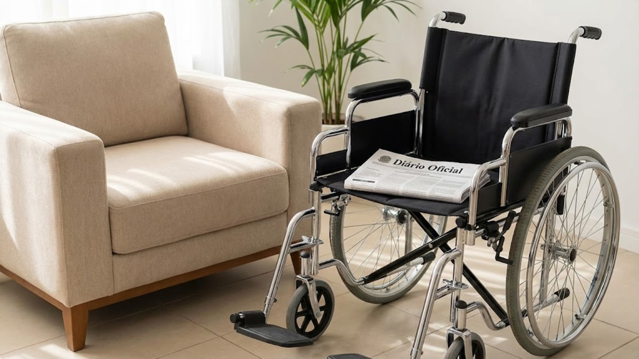 Pessoa idosa amparada por profissional em ambiente seguro conforme a nova legislação