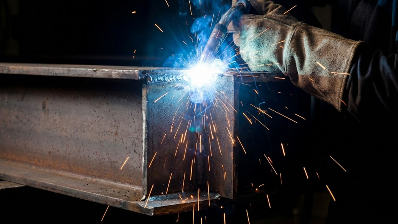 Mulher finaliza construção de ponte de aço com soldagem reforçada após desastre natural