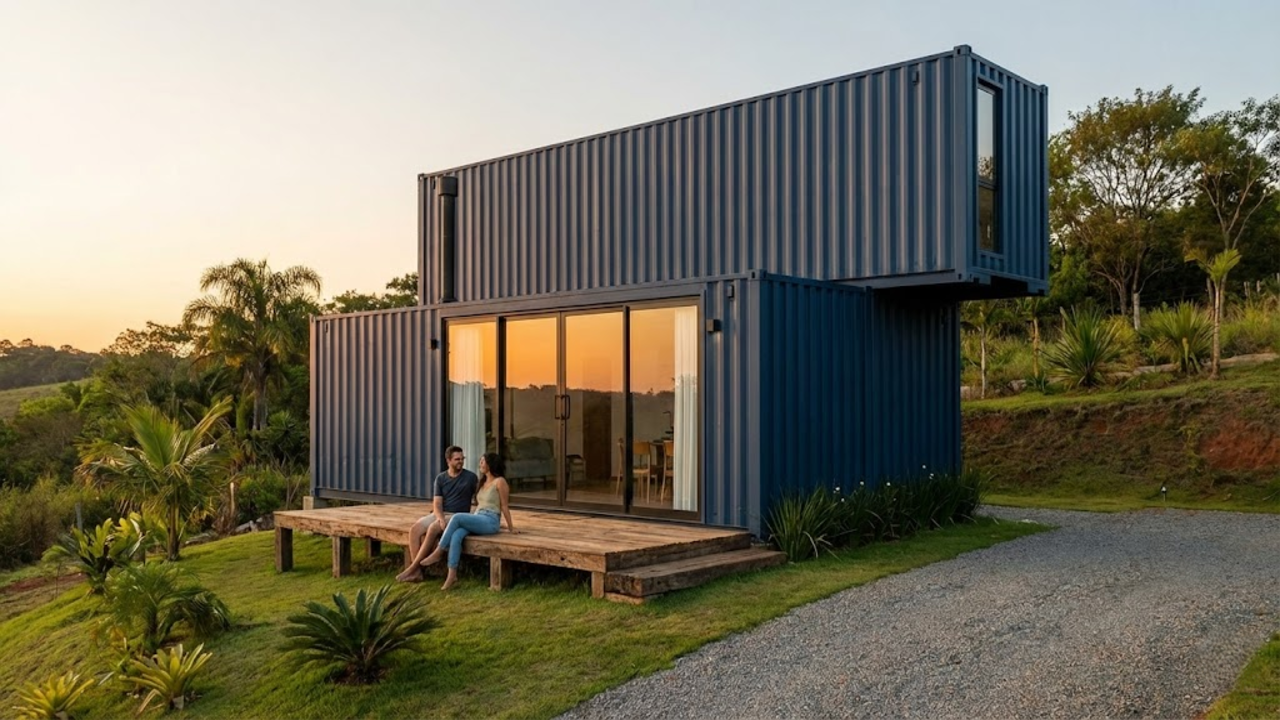 Esta mini casa de luxo tecnológica pode ser montada em apenas 6 horas e ...