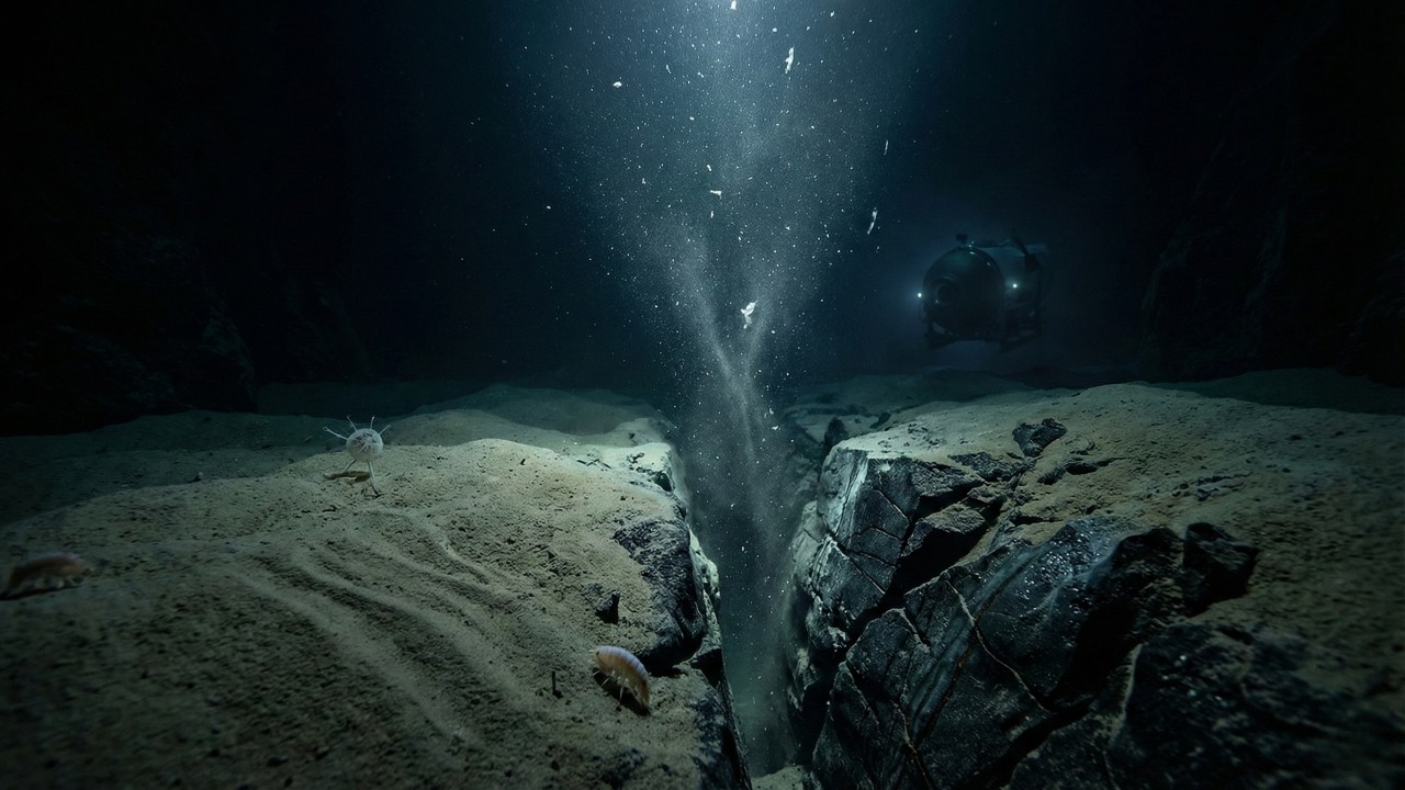 Com 11 km de profundidade e fusão por fluxo, a colisão das placas do Pacífico e das Marianas criou uma fábrica de vulcões e o Challenger Deep, o local mais hostil da Terra que o homem levou décadas para revisitar