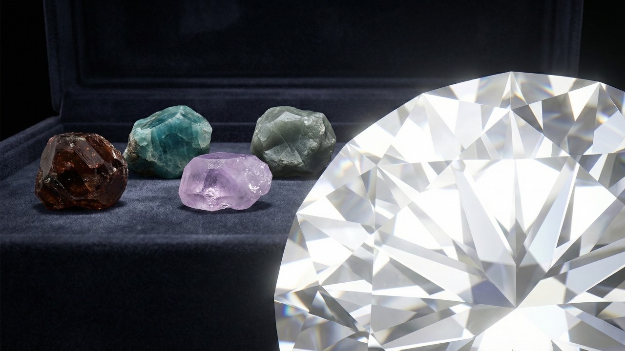 Brilho nem sempre é raridade: cinco pedras preciosas mais difíceis de encontrar do que o diamante
