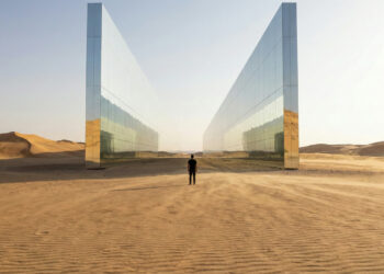 The Line destaca-se como o único prédio espelhado de 170 km no deserto (imagem ilustrativa)