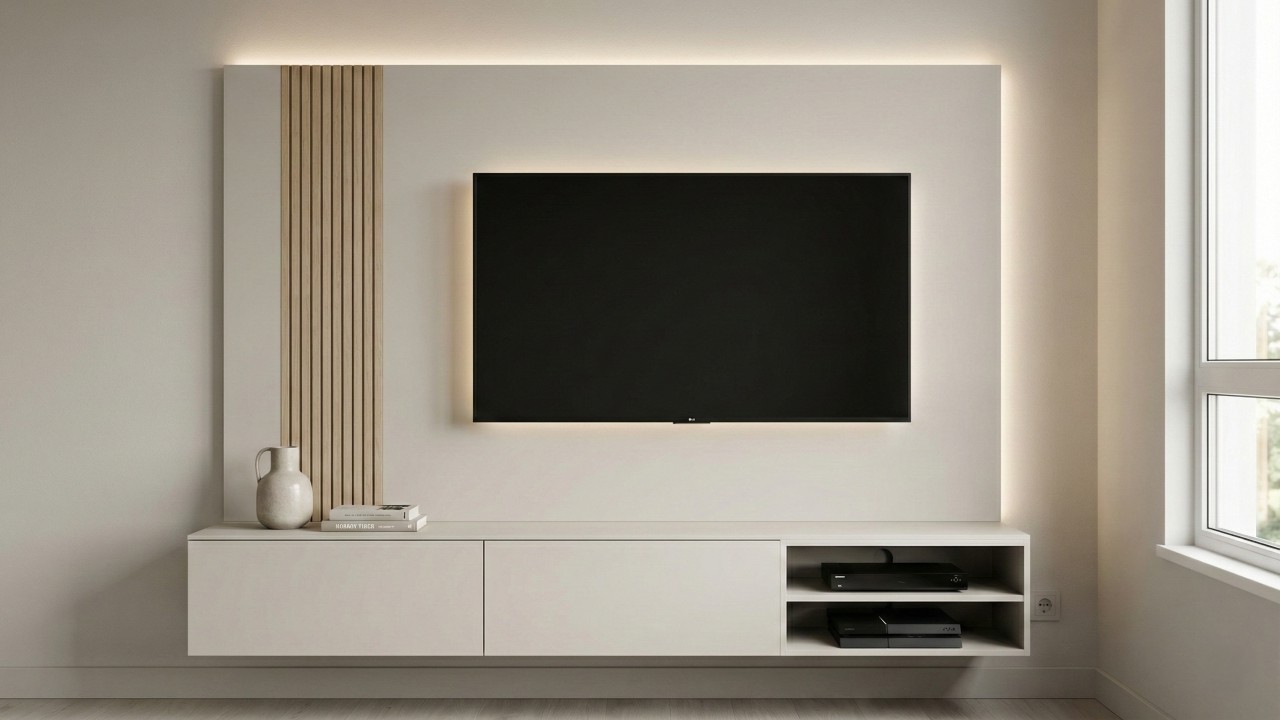 Quanto custa painel de TV sob medida e quando ele compensa mais que o modelo pronto