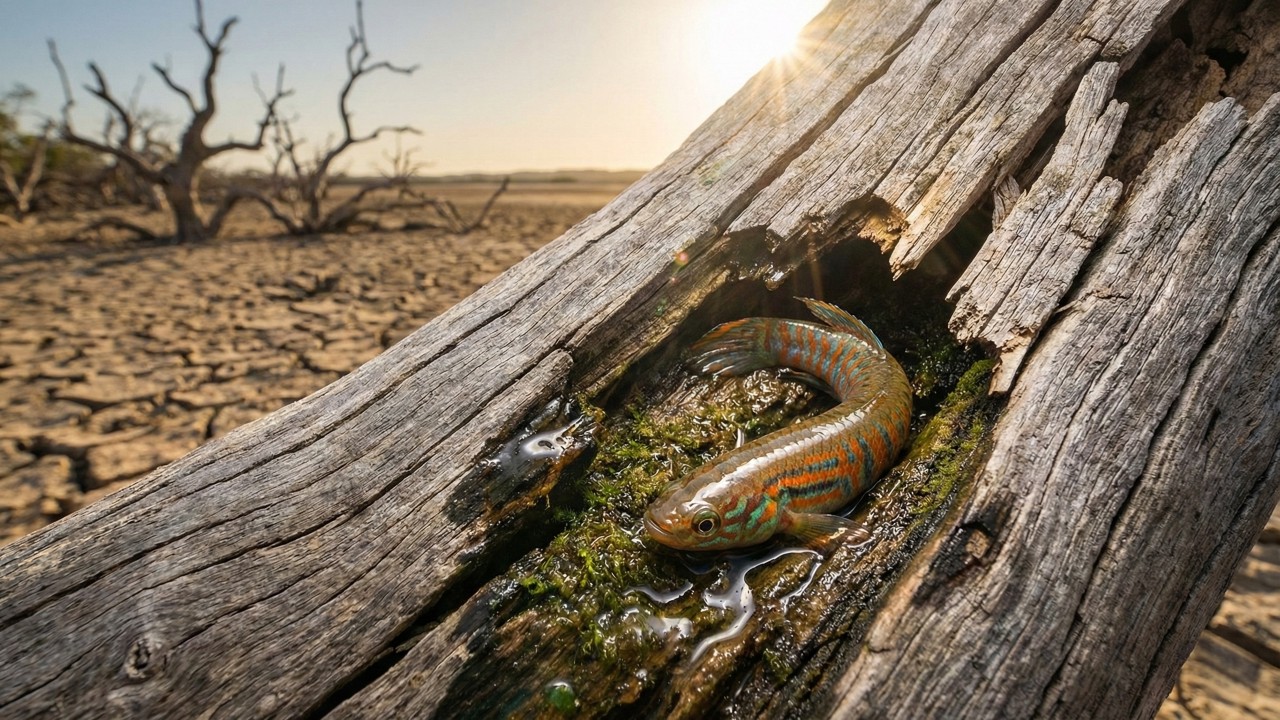Peixe "zumbi" que respira ar é encontrado vivo dentro de árvores secas após 60 dias sem água