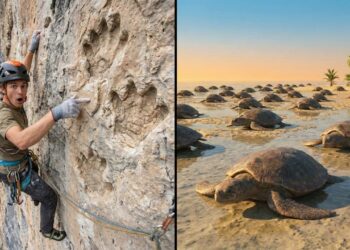 Alpinistas encontram "estrada de ossos" de 80 milhões de anos na Itália e descobrem fuga em massa de criaturas gigantes