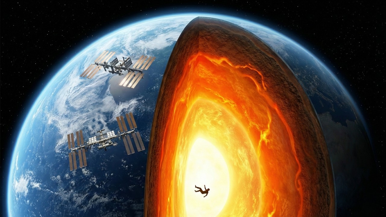 O que acontece se você cair por um túnel que atravessa a Terra?