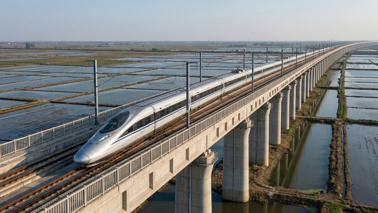 Engenharia chinesa cria viaduto de 164,8 km para trens cruzarem alta velocidade