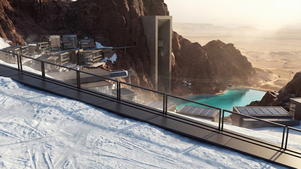 Resort de neve Trojena no deserto saudita promete virar vitrine de turismo futurista