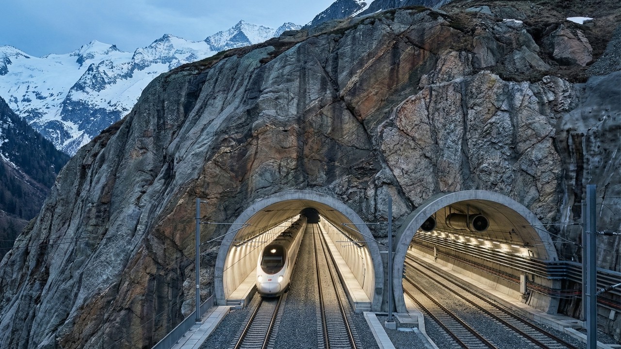 O túnel ferroviário mais longo do mundo liga norte e sul da Europa por baixo dos Alpes