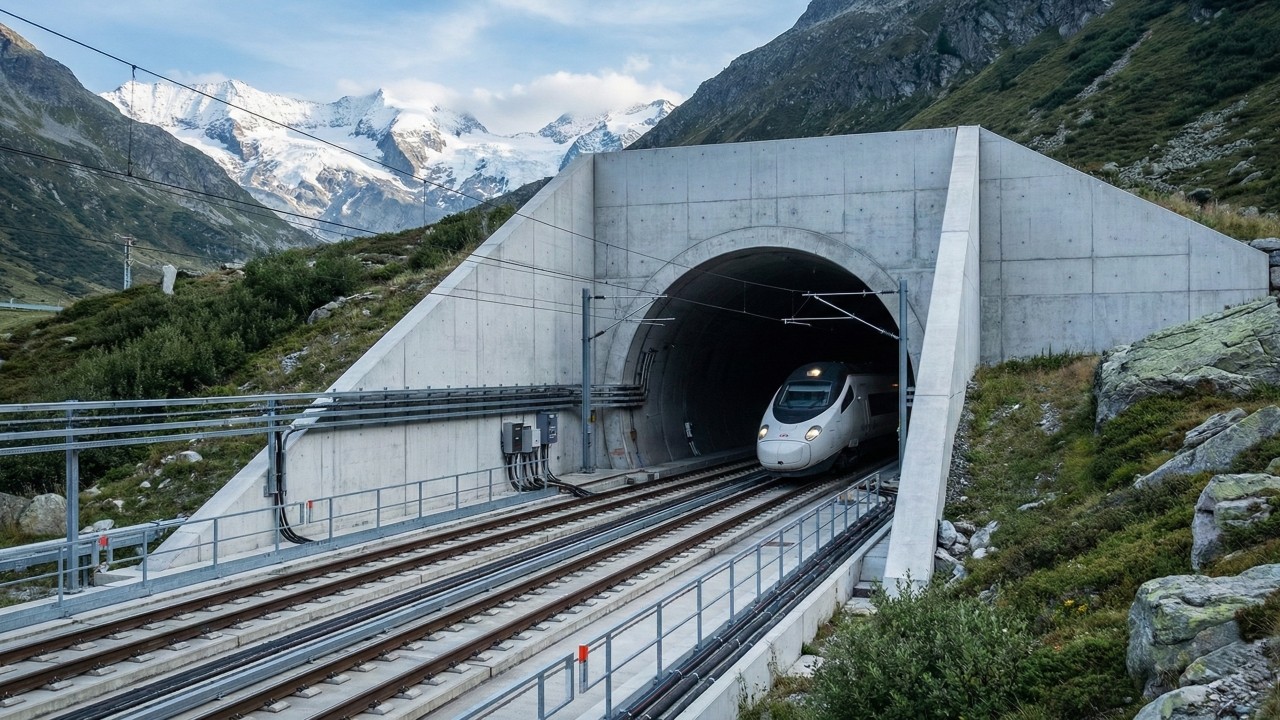 O túnel ferroviário mais longo do mundo liga norte e sul da Europa por baixo dos Alpes