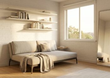 Em apartamentos compactos, priorizar peças de mobiliário com múltiplas funções ajuda a otimizar cada centímetro disponível