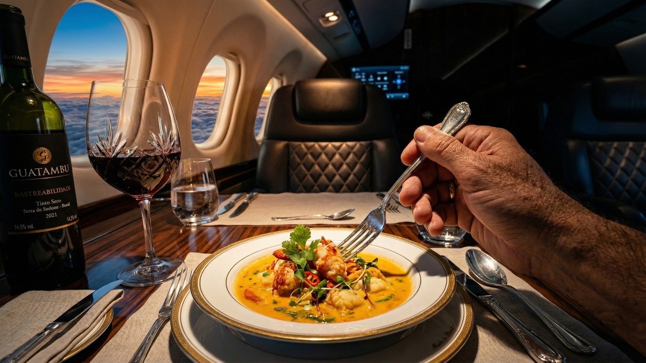 Com custo de US$ 80 milhões e cabine de 73 metros quadrados, o Airbus A220 ACJ virou uma mansão para 19 pessoas, sendo capaz de voar 10.500 km sem escalas